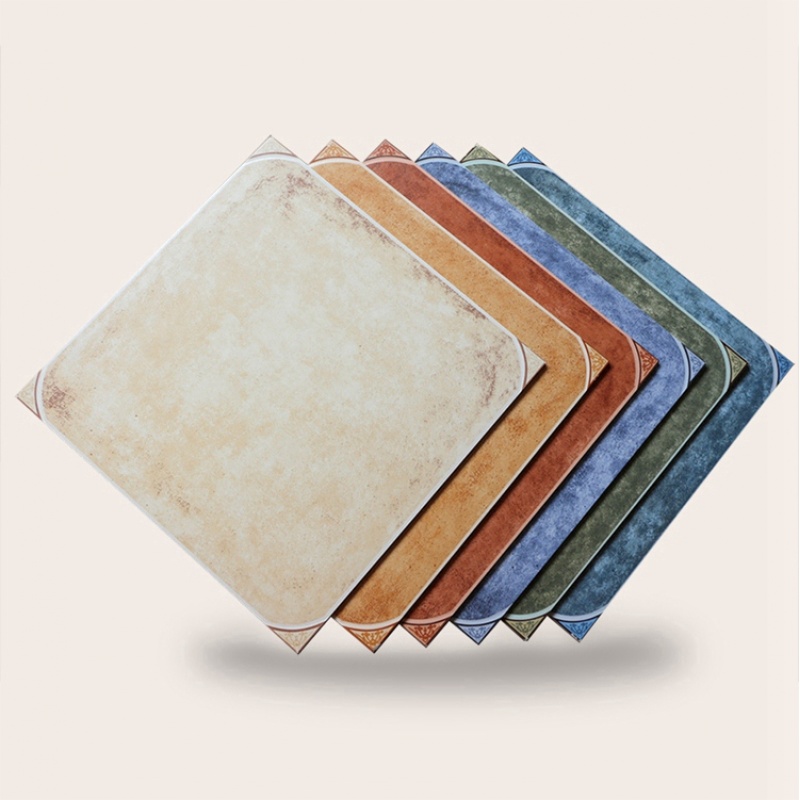 欧式仿古砖带花角田园瓷砖600x600客厅防滑地砖地中海风格地板砖壹德