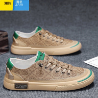 聚范帆布男鞋夏季透气潮流百搭休闲平板鞋懒人一脚蹬工作开车软底布鞋