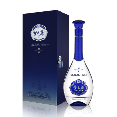白酒　梦之蓝　M3 未開封 中国白酒 夢之藍 M3 52% 500ml 未開封