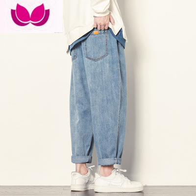 七斓牛仔裤男款宽松直筒男裤2023新款夏季薄款男生大码裤子男士休闲裤
