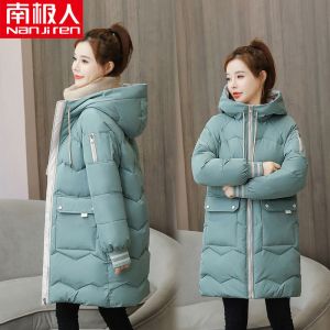 加厚保暖中长款棉服女2020冬季新款韩版宽松连帽外套潮