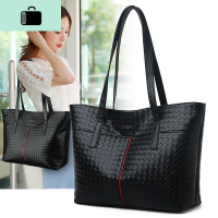 新款托特包女士休闲简约编织潮包时尚大容量单肩包百搭通勤手提包NEW LAKE女斜挎包