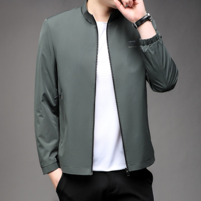春秋休闲立领夹克外套简约男士轻奢立领上衣外套轻奢休闲时尚夹克