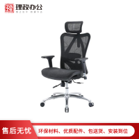 [理政]办公椅 电脑椅 员工椅 职员椅 网布椅 会议椅 人体工学带头枕可升降带滚轮