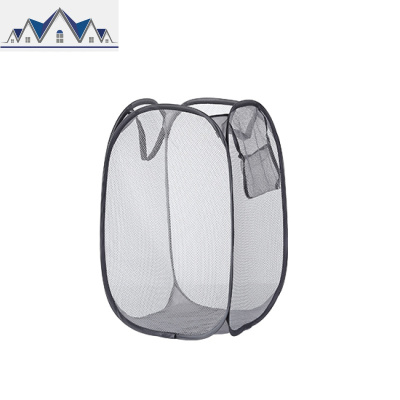 尼龙镂空网格脏衣篮 家用卫生间脏衣服收纳筐可折叠脏衣篓 三维工匠收纳篮