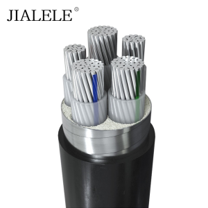JIALELE 低压3+2芯铝电缆 YJLV-3*4+2*2.5平方 额定电压0.6/1KV 米