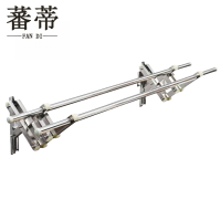 蕃蒂伸缩晾衣架两杆个