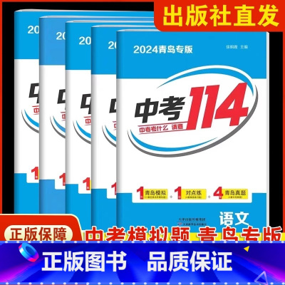 [全套5本]语数英物化 九年级/初中三年级 [正版]青岛专版2024新版智乐星中考114山东青岛九年级语文数学英语物理化