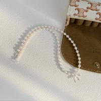 s925纯银蝴蝶结强光施家珍珠项链轻奢小众高级感毛衣链女配饰送女朋友老婆情人节七夕生日礼物