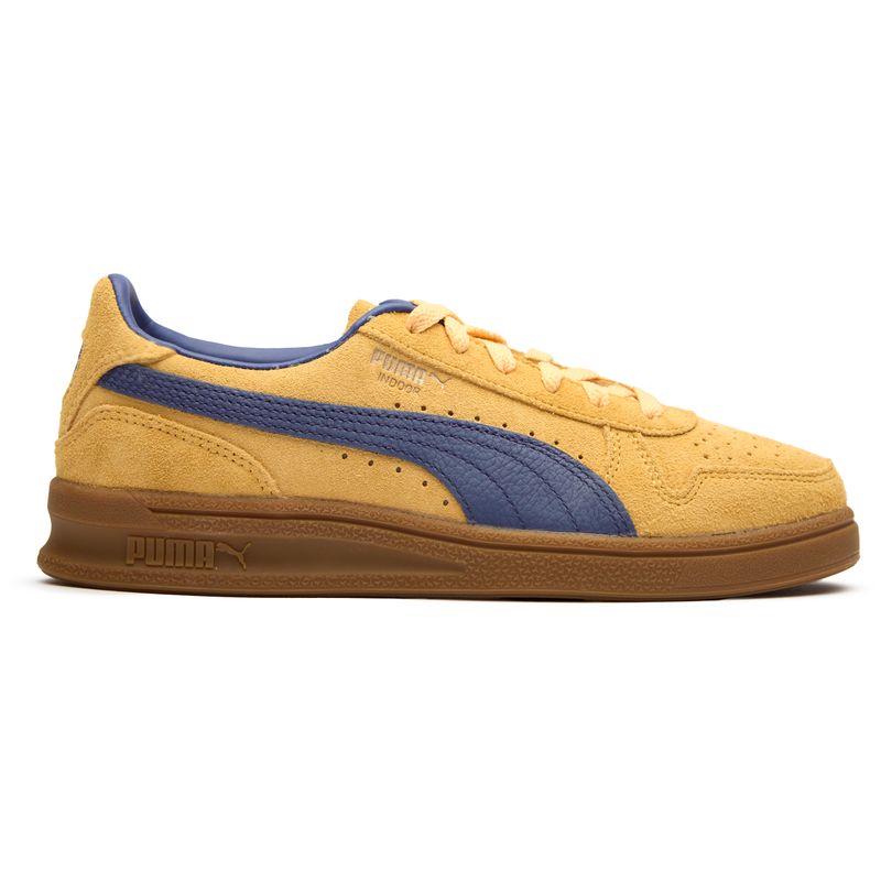 彪马(Puma)女款休闲板鞋活力黄麂皮拼接舒适内增高运动鞋