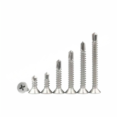 JIBIN/继彬GB15856.2 十字槽沉头钻尾自攻螺钉 碳钢 镀锌 全牙 ST4.8×60