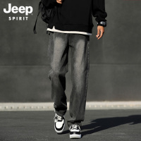 吉普直筒牛仔裤男夏季新款男裤美式宽松阔腿裤男生休闲裤男士裤子