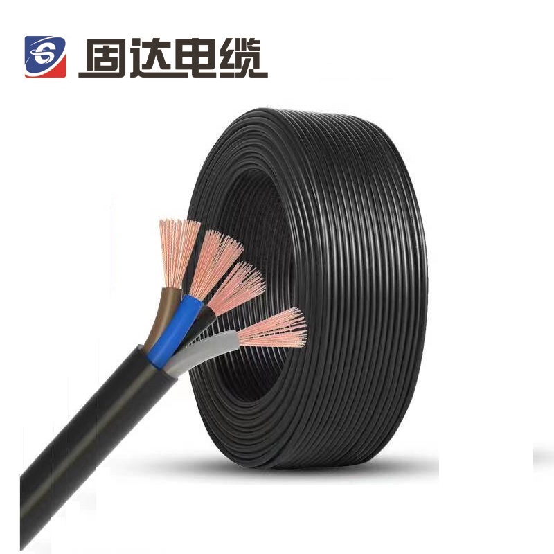固达电缆 阻燃软护套电线 ZR-RVV-4*16 米