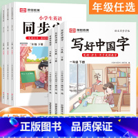语文+英语同步练字帖 六年级下 [正版]抖音同款小学生写好中国字一年级二年级三年级四年级五年级六年级上册下册同步练字帖课