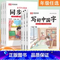 语文+英语同步练字帖 六年级下 [正版]抖音同款小学生写好中国字一年级二年级三年级四年级五年级六年级上册下册同步练字帖课