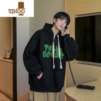 YANXU连帽卫衣男发泡印花情侣美式潮牌复古宽松长袖上衣服外套男