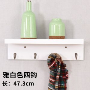 森美人创意衣帽架壁挂实木家用简约经济型衣架子玄关衣架卧室墙上挂衣架