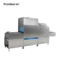 烹巅商用全自动长龙洗碗机 一主洗一漂洗一烘干 GB-X12H1-1 4200*1070*2085mm