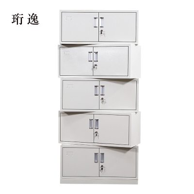 珩逸钢制文件柜档案柜财务凭证柜带锁储物柜铁皮柜书柜分五节文件柜