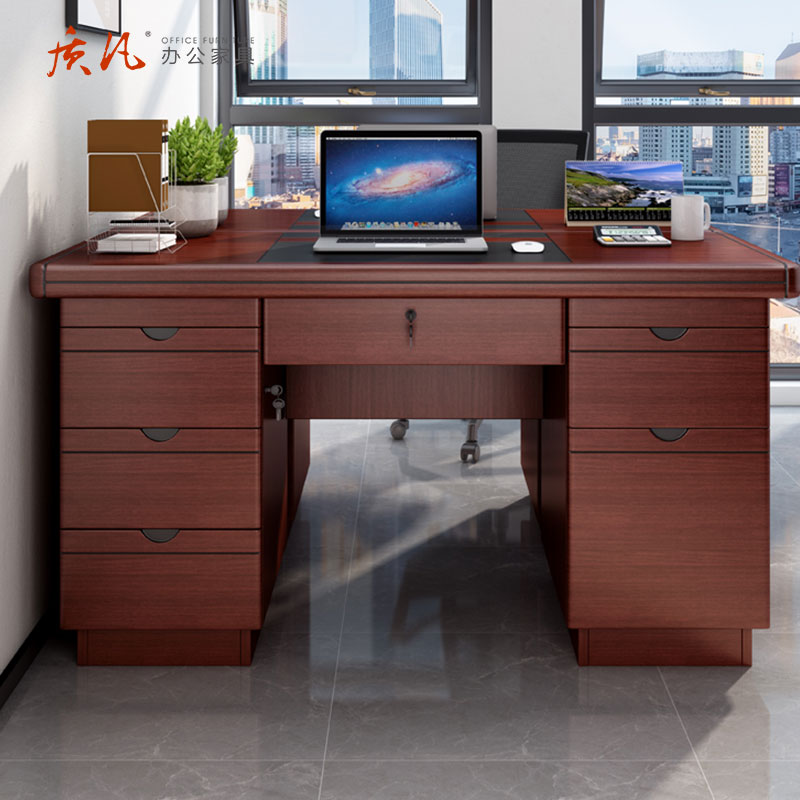 质凡办公桌1.2米带抽屉电脑桌家用单人书桌简约办公桌 1.2米桌