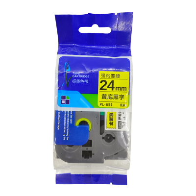驰洛科 PL-651,24mmX8m,黄底黑字 标签色带(计价单位:个)黄色