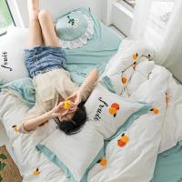 家柏饰(CORATED)水洗棉四件套全棉全棉款床单被套学生宿舍床笠三件套床上用品