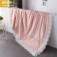 60支夏季纯色蕾丝被公主风夏凉被欧式天丝莫代尔空调被法式薄被子 三维工匠