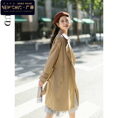 广赫LRUD气质风衣女中长款大衣2020秋季新款韩版工装外套宽松长袖上衣风衣