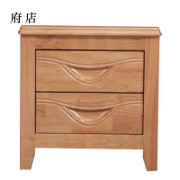 府店床头柜简约现代卧室床边储物柜升级款榉木色50*41*50cm