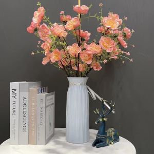 维诺亚轻奢仿真花摆设杜鹃花假花客厅餐桌茶几干花花束装饰家居摆件