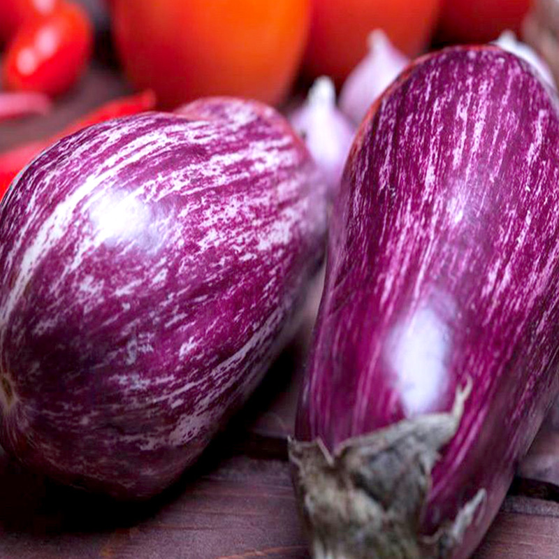 [西沛生鲜]新鲜七彩茄子 3斤装 农家自种长线大茄子黑嫩茄子现摘蔬菜