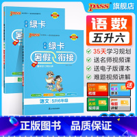 数学-人教版 五升六 [正版]2024新版小学五升六暑假衔接人教版语文数学五年级暑假作业上下册暑假预习复习一本通提优训练
