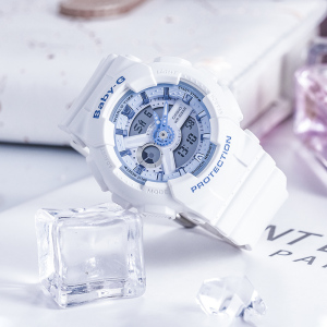 casio官方旗舰店卡西欧手表女BABY-G时尚防水运动潮流少女独角兽官方限量防震正品学生i日韩石英表女 BA-130