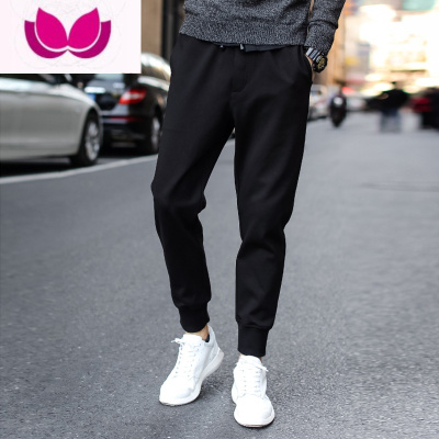 七斓裤子男款夏季百搭男裤高街修身运动裤男2023新款男士休闲裤