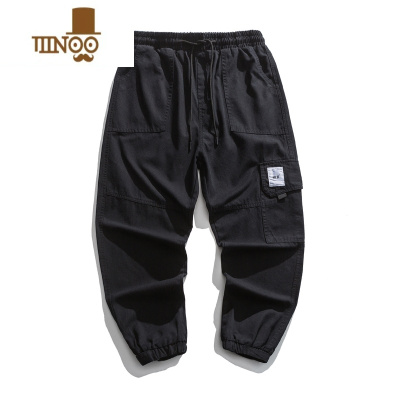 YANXU工装裤男日系潮牌ins束脚裤宽松百搭小脚裤子休闲裤男长裤