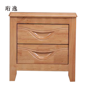 珩逸床头柜简约现代卧室床边储物柜升级款榉木色50*41*50cm