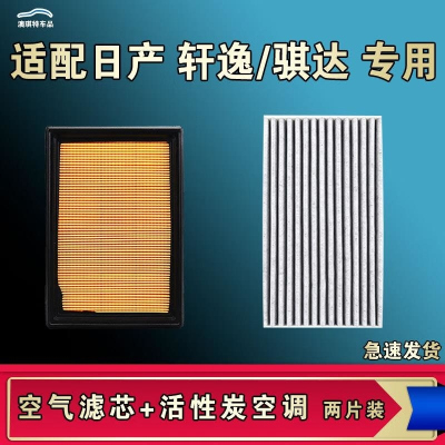 游枫亭适配日产轩逸骐达空气空调机油滤芯16经典09 12 19款十四14代原厂