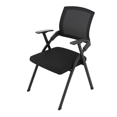 迅迈 黑色折叠办公椅 会议椅 电脑椅 会客椅 培训椅 麻将椅 钢架椅