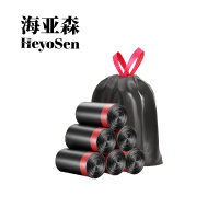 海亚森 M1011抽绳垃圾袋45*50cm 20L(黑色)单面1.5S 30只/卷