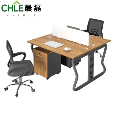 晨磊 屏风办公工位 二人位含柜椅120*120*75cm 套