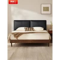 喜临门 - 榛果s 皮床 中古风头层牛皮软包床 双人皮艺大床