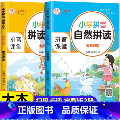 [全套2册]拼音拼读训练 小学通用 [正版]拼音专项训练一年级人教版大全2册 小学语文汉语拼音拼读训练声母韵母整体认读音