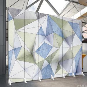 BONJEAN北欧简易屏风隔断纹理抽象客厅折叠办公室背景经济型布艺移动折屏