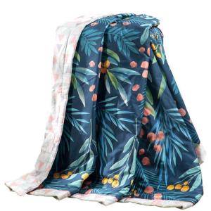 美帮汇全棉颜奢夏薄被全棉缎纹空调被时尚夏季薄被黛色兰茵 颜奢夏薄被（黛色兰茵） 1.5m203*229cm