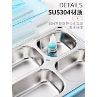 美帮汇茶具304不锈钢饭盒分隔型学生易清洗食堂便当高中便携上班族保温餐盒