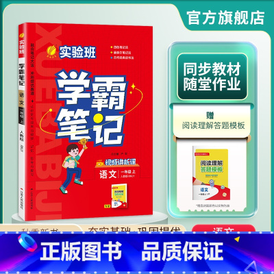 语文 一年级上 [正版]2024年秋 小学实验班学霸笔记一年级语文上册人教版 1年级上册RJ版笔记重难点方法规律思维模型