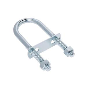 中锦科技 镀锌U型螺栓螺丝带挡板U形管夹管卡 M8*42*100mm 4.8级 套