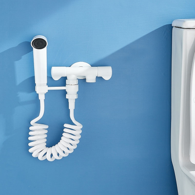 白色马桶喷枪伴侣卫生间冲洗器妇洗器厕所冲水枪带水龙头高压增压