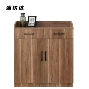 盛铁达 胡桃色带抽屉矮柜1200*400*800mm STD-XXKG29 张