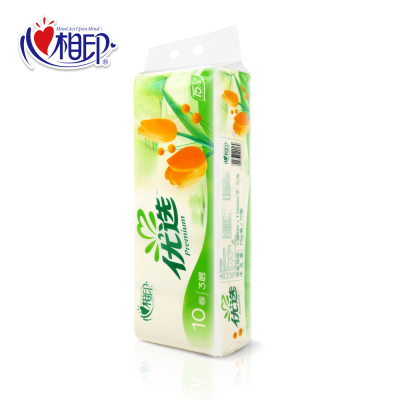 心相印卷纸家用无芯卫生纸优选卫生纸实惠装厕纸心心相印纸巾10卷